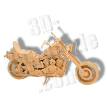 Harley Davidson Motorrad 3D Holzpuzzle