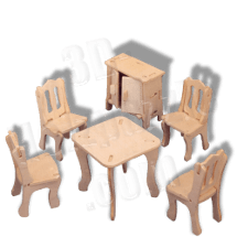 Esszimmermöbel 3D Holzpuzzle ab 3,38 EUR