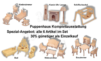 Puppenhaus-Möbel-Einrichtungsset 3D Holzpuzzle ab 14,18 EUR