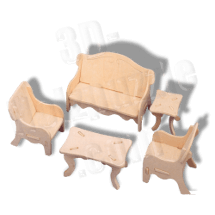 Wohnzimmermöbel 3D Holzpuzzle ab 3,38 EUR