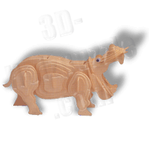 Nilpferd 3D Holzpuzzle ab 4,46 EUR Nilpferd 3D Holzpuzzle ab 4,46 EUR