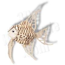 Skalar Fisch 3D Holzpuzzle