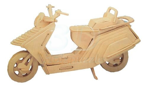 Motorroller 3D Holzpuzzle – 70 Teile