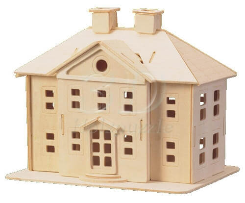 Herrschaftshaus 3D Holzpuzzle – 44 Teile