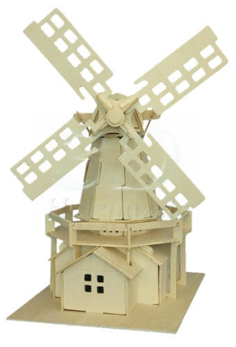 Windmühle 3D Holzpuzzle – 78 Teile
