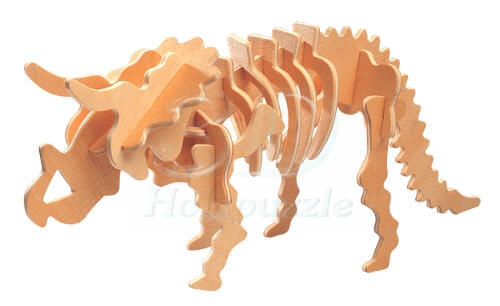 Triceratops 3D Holzpuzzle – 17 Teile