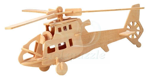 Hubschrauber 3D Holzpuzzle – 24 Teile