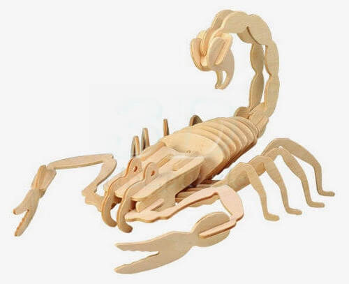 Skorpion 3D Holzpuzzle – 33 Teile