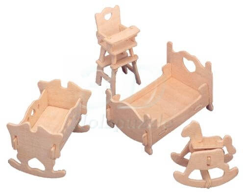 Kinderzimmermöbel 3D Holzpuzzle – 24 Teile