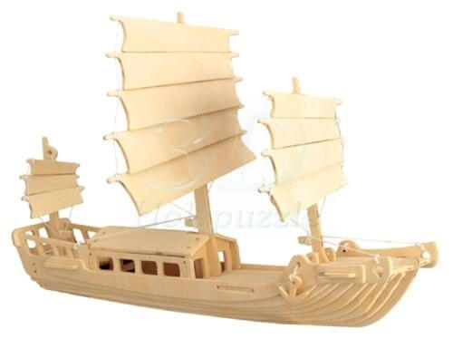 Dschunke 3D Holzpuzzle – 53 Teile