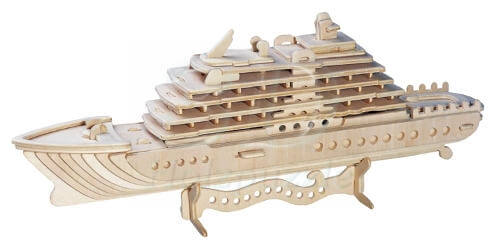 Luxusyacht 3D Holzpuzzle – 70 Teile