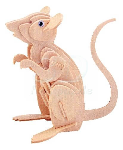 Maus 3D Holzpuzzle – 25 Teile