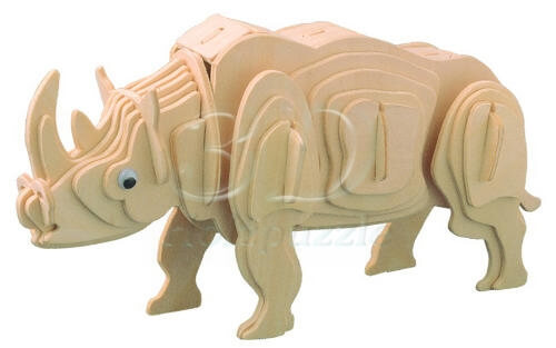 Nashorn 3D Holzpuzzle – 46 Teile