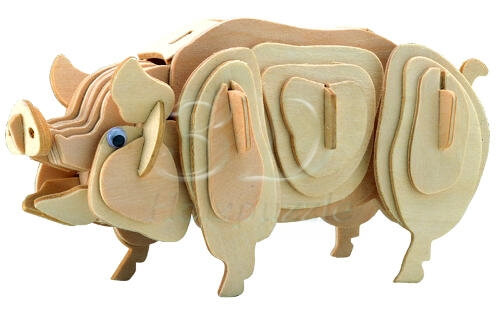 Schwein 3D Holzpuzzle – 42 Teile