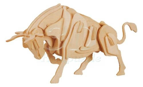 Stier 3D Holzpuzzle – 38 Teile