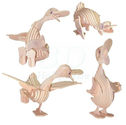 Cartoon Enten 3D Holzpuzzle – 98 Teile